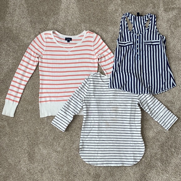 Sonoma Striped Sweater, Merona Quarter Length Top, Windsor Striped Tank - Picture 1 of 15